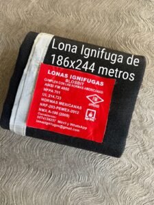 Lona Ignifuga de 186x244 metros para uso horizontal