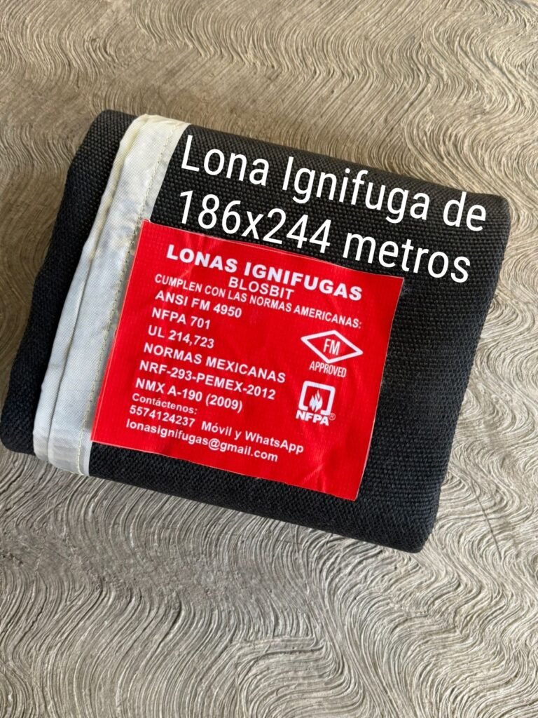 Lona Ignifuga de 186x244 metros para uso horizontal