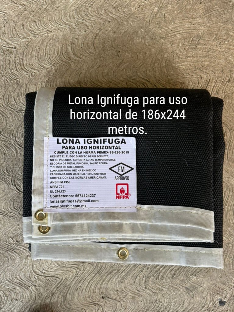Lona Ignifuga de 6x8 Ft Entrega Inmediata 5574124237 (1) Lona Ignifuga para uso horizontal